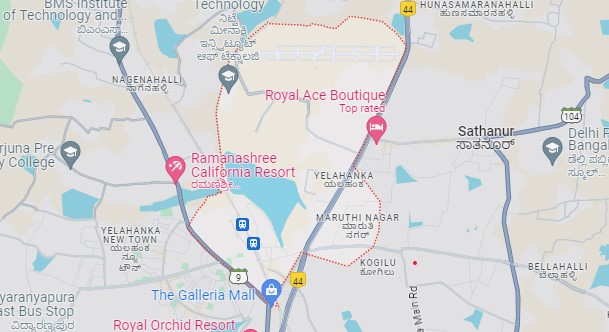 Shriram Plots Yelahanka Location Map