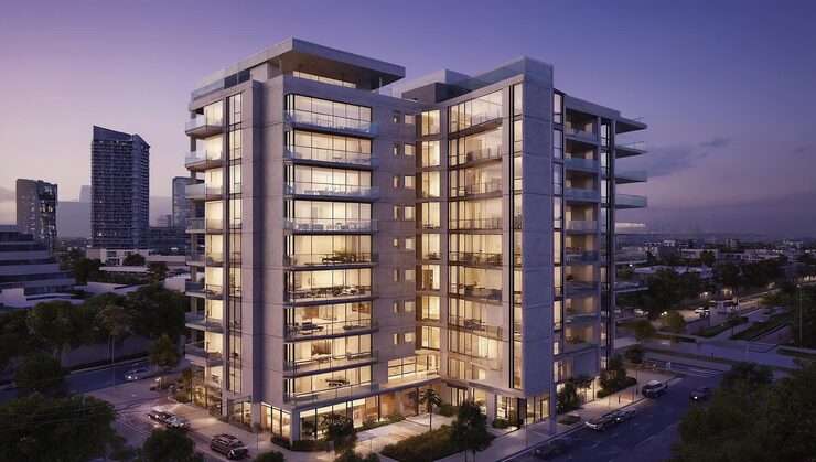 Shriram Properties under-construction residential tower, representative rendering